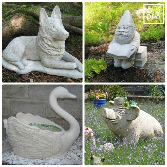Как сделать фигурки, скульптуры для сада и участка